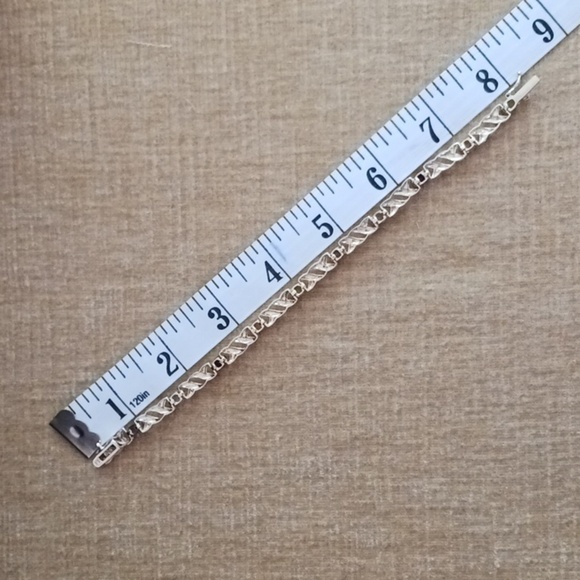 FAS 925 Multi Colored Rhinestone Gold Silver Bracelet - Picture 4 of 8